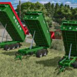 Zestaw metalowych przyczep wywrotek Gaher